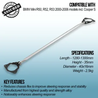 Manufactured from highest quality and strength alloy to help reduce weight without compromising strength