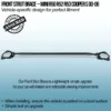 Designed to reduce chassis flex to improve steering response and stability