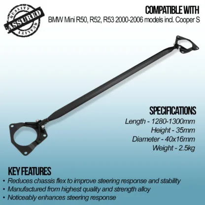 Manufactured from highest quality and strength alloy to help reduce weight without compromising strength