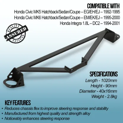 Gravity Performance strut braces solidly mount two parts of your car together