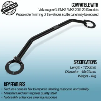 Gravity Performance Strut Braces solidly mount two parts of your car together