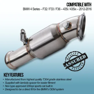 Gravity Performance sports cats are made to completely replace the stock catalytic converter reducing any restrictions. Our Performance sports cats improve throttle response and allow for improved exhaust flow