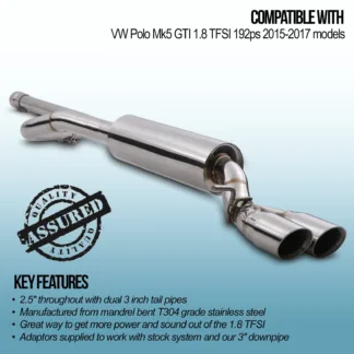 Designed to directly replace the original system from the catalytic converter backwards