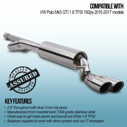 Designed to directly replace the original system from the catalytic converter backwards