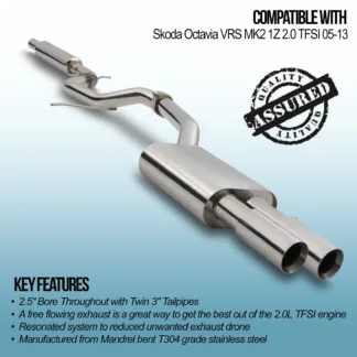 2.5' Bore Throughout with Twin 3' Tailpipes