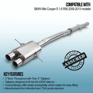 3' Bore Throughout with Twin 3' Tailpipes