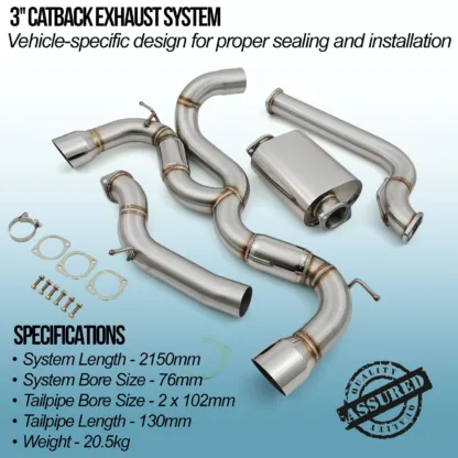 3' bore throughout with Twin 4' tailpipes