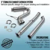 3' bore with twin 3' tailpipes