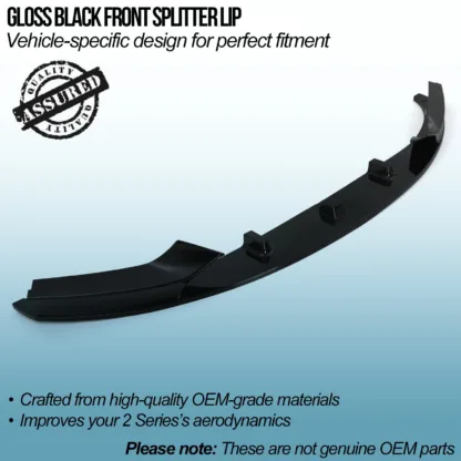 with seamless fitment onto the OEM bumper. Our splitters enhance the front end of your vehicle with a lower