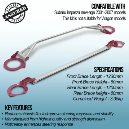 Manufactured from highest quality and strength aluminium to help reduce weight without compromising strength