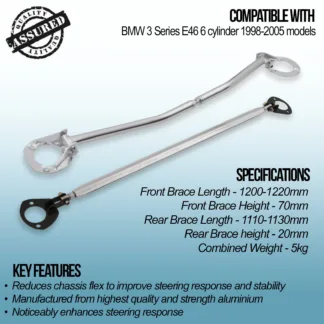 Manufactured from highest quality and strength aluminium to help reduce weight without compromising strength