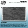 Twin core aluminium core will achieve up to 30% more cooling capability than the standard radiator.