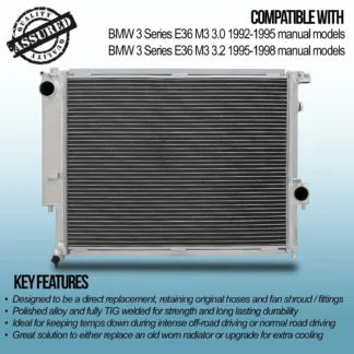 Twin aluminium core will achieve up to 30% greater cooling capability than OEM