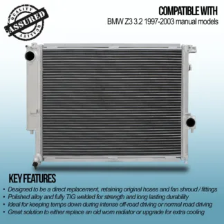 Twin aluminium core will achieve up to 30% greater cooling capability than OEM