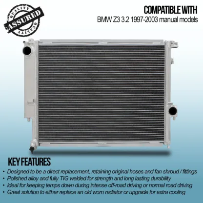 Twin aluminium core will achieve up to 30% greater cooling capability than OEM