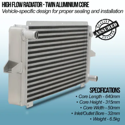 Ideal upgrade to either replace the worn OEM radiator or for improved cooling capabilities for power / track use