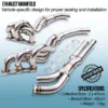 Free flowing 6-2 tubular design made to fit the OEM and most aftermarket systems
