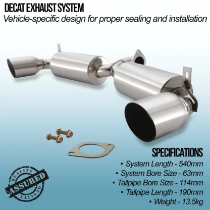 slash cut tailpipes to fit with the shape of the rear valance