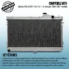 Twin aluminium core will achieve up to 30% more cooling capability than the standard radiator