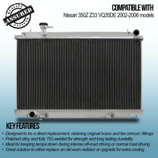 Twin aluminium core will achieve up to 30% greater cooling capability than OEM