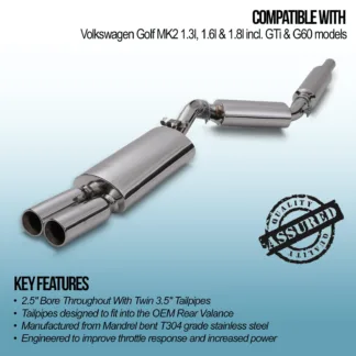 2.5' Bore Throughout With Twin 3.5' Tailpipes