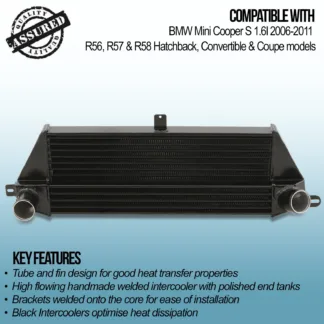 Tube and fin design for good heat transfer properties with low weight and low pressure drop across it's core.