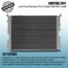 Twin channel aluminium core will achieve up to 30% more cooling capability than the standard radiator.