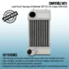 Tube and fin for good heat transfer properties with low weight and low pressure drop across its core.
