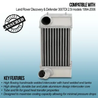 Tube and fin for good heat transfer properties with low weight and low pressure drop across its core.