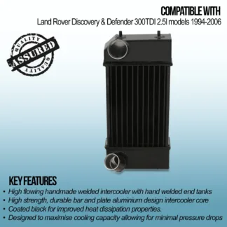 High flowing handmade welded intercooler with hand welded end tanks.