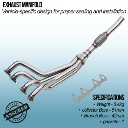 4-1 manifold designed to maximise gains at the top of the rev range