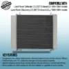 Twin aluminium core will achieve up to 30% more cooling capability than the standard radiator
