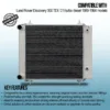 Twin channel aluminium core will achieve up to 30% more cooling capability than the standard radiator