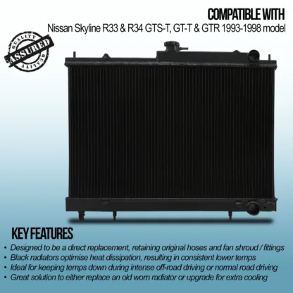 Twin aluminium core will achieve up to 30% greater cooling capability than OEM