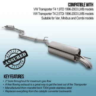 2' bore throughout for maximum gas flow