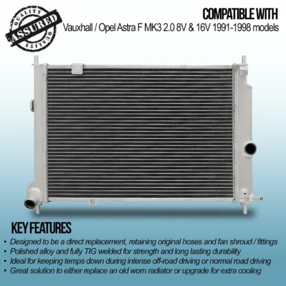 high pressure caps and polished end tanks they provide not only more efficient cooling but provide a great visual upgrade for all engine bays
