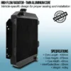 Black radiator designed to optimise heat dissipation