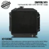 Twin core aluminium core will achieve up to 30% more cooling capability than the standard radiator