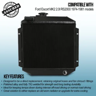 Twin aluminium core will achieve up to 30% greater cooling capability than OEM