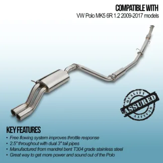 Designed to directly replace the original system from the catalytic converter backwards