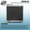 Twin aluminium core will achieve up to 30% more cooling capability than the standard radiator