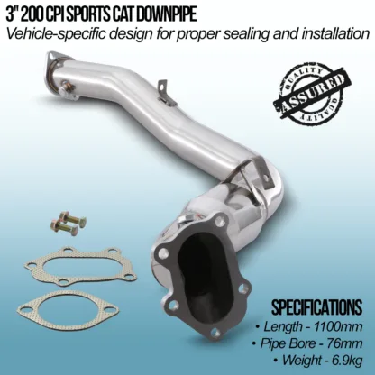 Designed to be used with a 3' cat back system