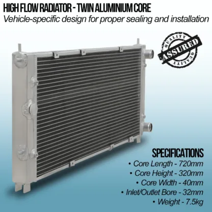 high pressure caps and polished end tanks they provide not only more efficient cooling but provide a great visual upgrade for all engine bays.