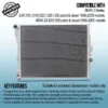 Twin core aluminium radiator will achieve up to 30% greater cooling capability over the OEM item