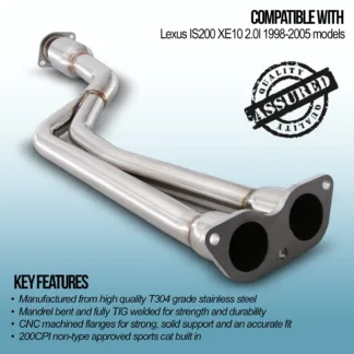 Gravity Performance sports cats are made to completely replace the stock catalytic converter reducing any restrictions. Our Performance sports cats improve throttle response and allow for improved exhaust flow