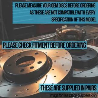 Gravity Front Drilled Grooved 280mm Brake Discs - Mini Coupe R58 Roadster R59 Cooper