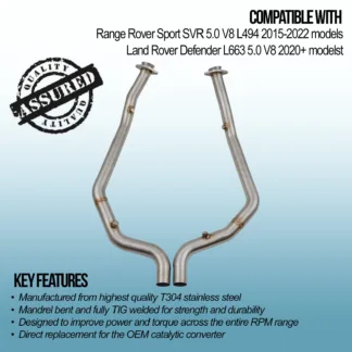 Gravity Performance decats instantly increase power by allowing exhaust gasses to exit the vehicle quicker. Our decats are designed to be direct replacements for the OEM catalytic converter