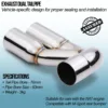 Noticeably improves the outward appearance of the vehicle exhaust tailpipe