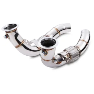 Our Gravity Performance Decat Down Pipe is designed to remove restrictions from within your OEM exhaust system