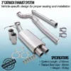 A complete upgrade kit to a full T304 grade stainless steel system